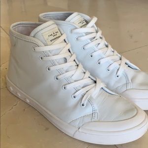 Rag and Bone White Leather High Tops
